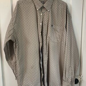 Cinch Men's Beige Checkered Button Down Shirt